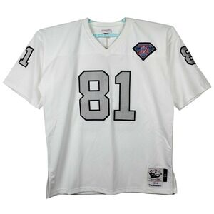 Authentic Tim Brown LA Raiders Mitchell & Ness‎ NFL 2XL XXL Jersey White #81 NWT